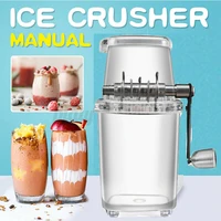 small household manual ice crusher with built in stainless steel blade home ice cream making lightweight manual ice machine