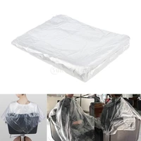 300 pack clear waterproof disposable hair cutting capes set salon gown apron