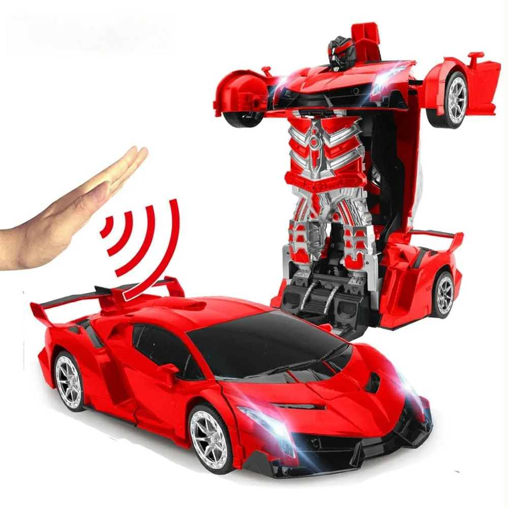 

2.4Ghz Induction Transformation Robot Car 1:14 Deformation RC Car Toy led Light Electric Robot Models fightint Toys Gifts