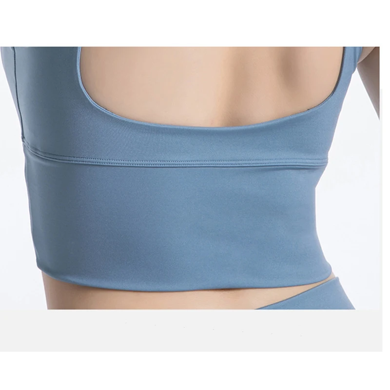 Спортивный бюстгальтер для йоги с перекрещивающимися на спине бретелями Пуш Ап