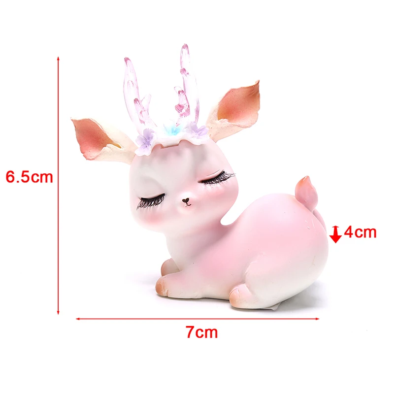 

Super Cute Mini Sika Deer Figurines Resin Craft Miniature Fairy Garden Decor Cake Ornament Home Decoration
