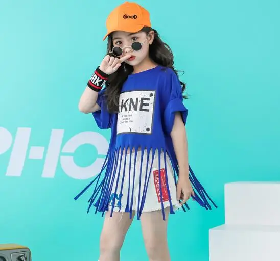 

Girls hip Hop Jazz Costume Children Modern Ballroom Dance Wear Clothes Fashion Sequined Clothing Sets For Kids Girls Outfits