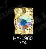 HY-1960 10pcs 10 шт./лот, сплав дизайн ногтей 3d плоские цветы бриллианты жемчужные ювелирные изделия Стразы украшения для ногтей - Цвет: HY-1960 10pcs