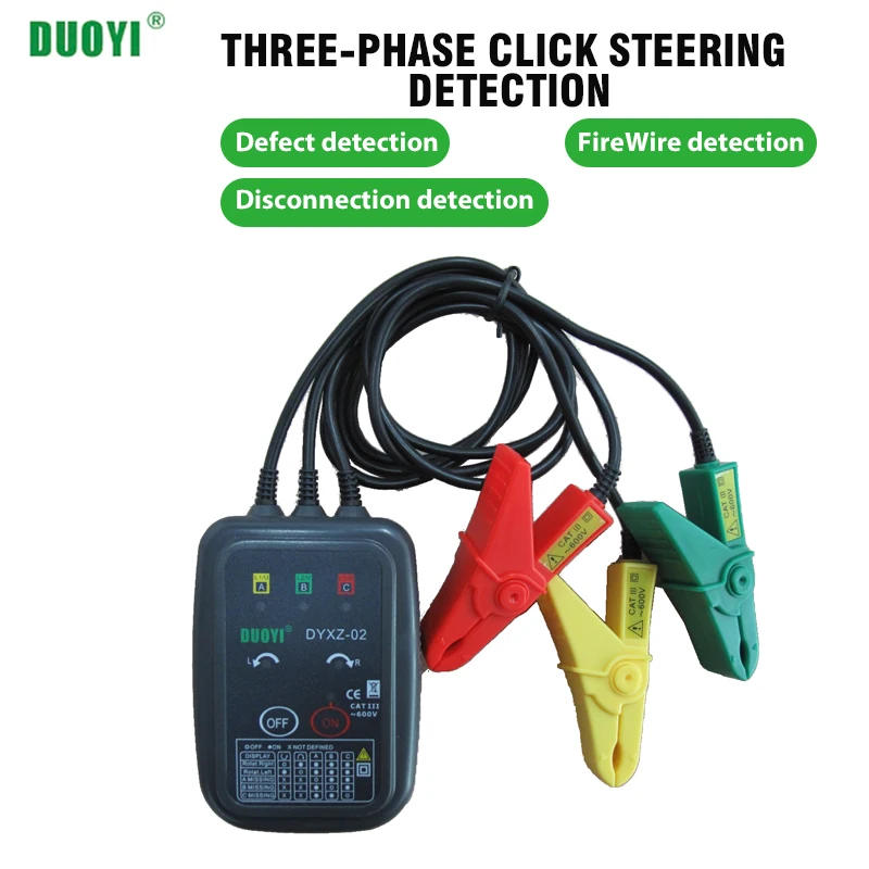 DUOYI DYXZ-02 Voltage Indicator Tester/ Non-Contact Phase Sequence Detector Meter LED Display 3 Tester | Инструменты