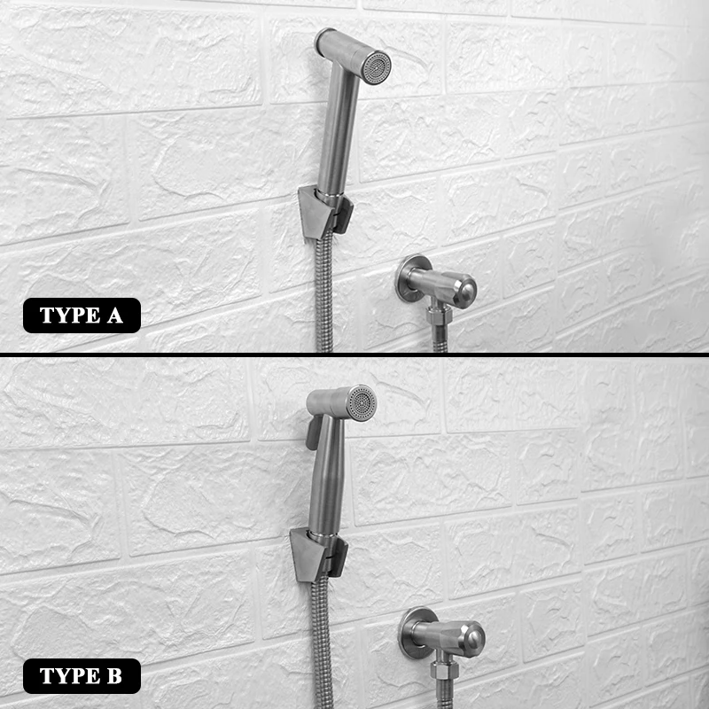 Набор для душа из нержавеющей стали с матовой ручкой смеситель биде двойным