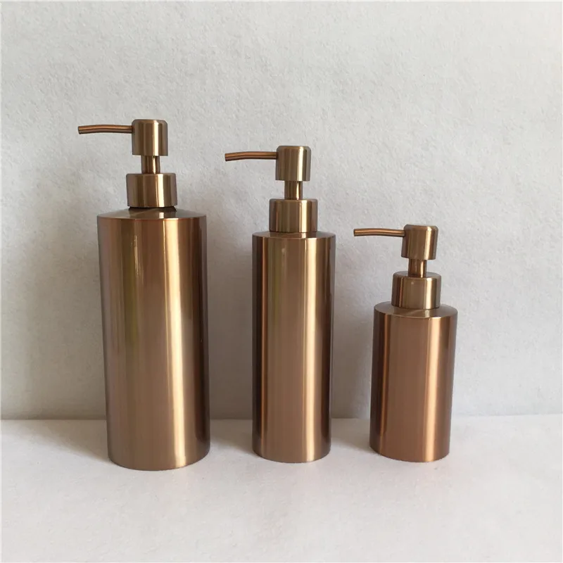 

304 Stainless Steel Hand Sanitizer Bottle Countertop Rose Gold Soap Dispenser Soap Pump Baseus De Jabon Foam Sanitizerd