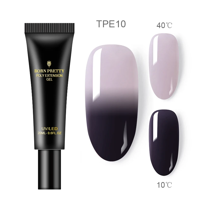 TPE10 BORN PRETTY удлиняющий УФ-гель для ногтей, блестящий удлиняющий Гель-лак для наращивания ногтей, гель для наращивания ногтей, 20 мл - Цвет: TPE10
