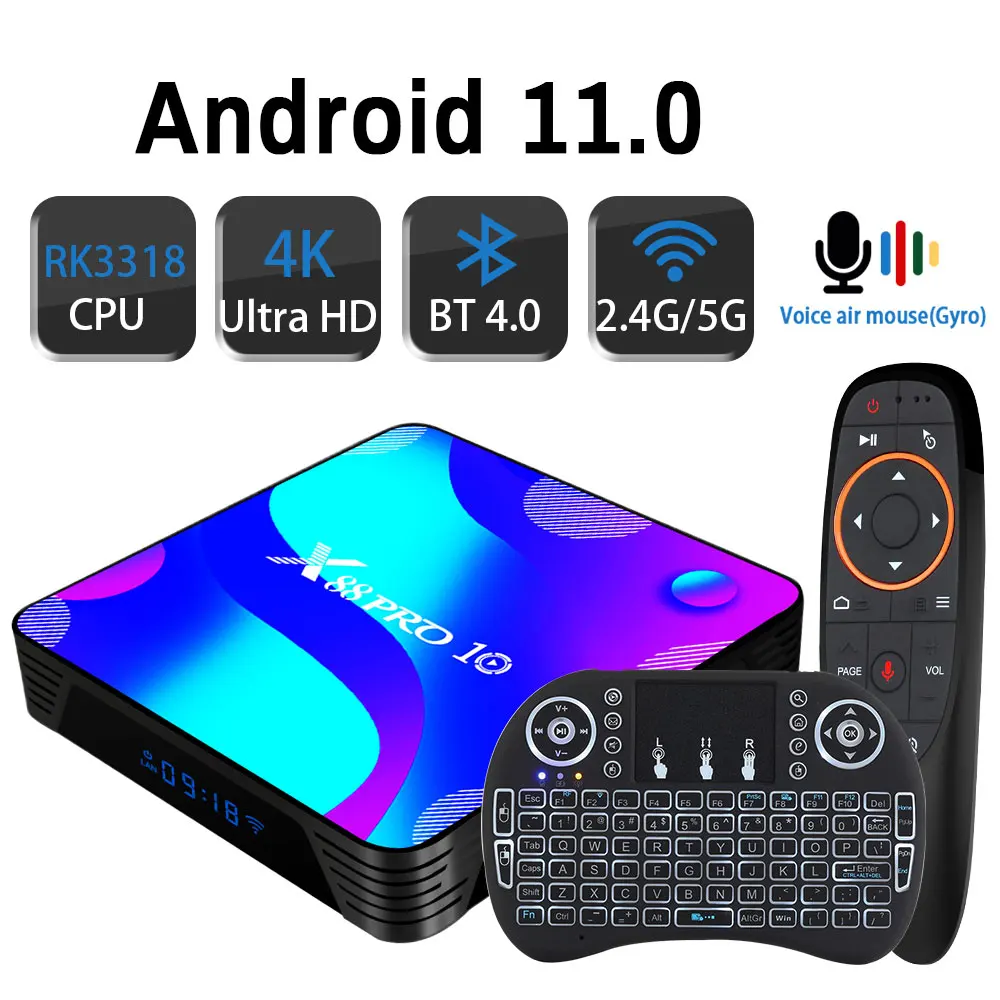 

Android 11.0 TV BOX bluetooth 4k 3D 2.4G&5.8G Wifi 4k 3D Youtube HDR+ High Qualty Very Fast Box 4GB 32GB 64GB 128G ROM