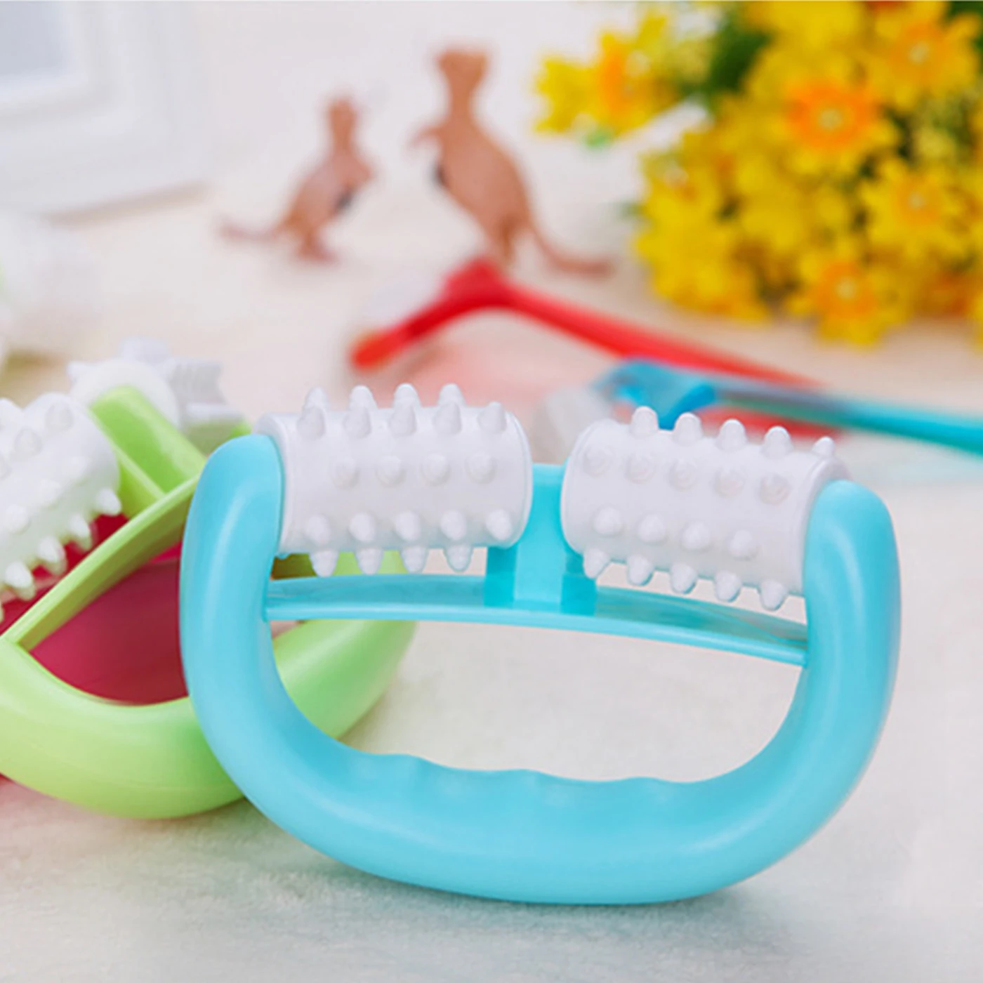 Ручной Мини колесный шаровой массажер целлюлитный для ног роликовый живота шеи