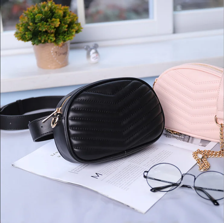 

Women Chain Crossbody Bag Female Waist Bag Belt Bag Laides Qualitified Leather Fanny Pack Shoulder Bag Women Clutch/CT28755H