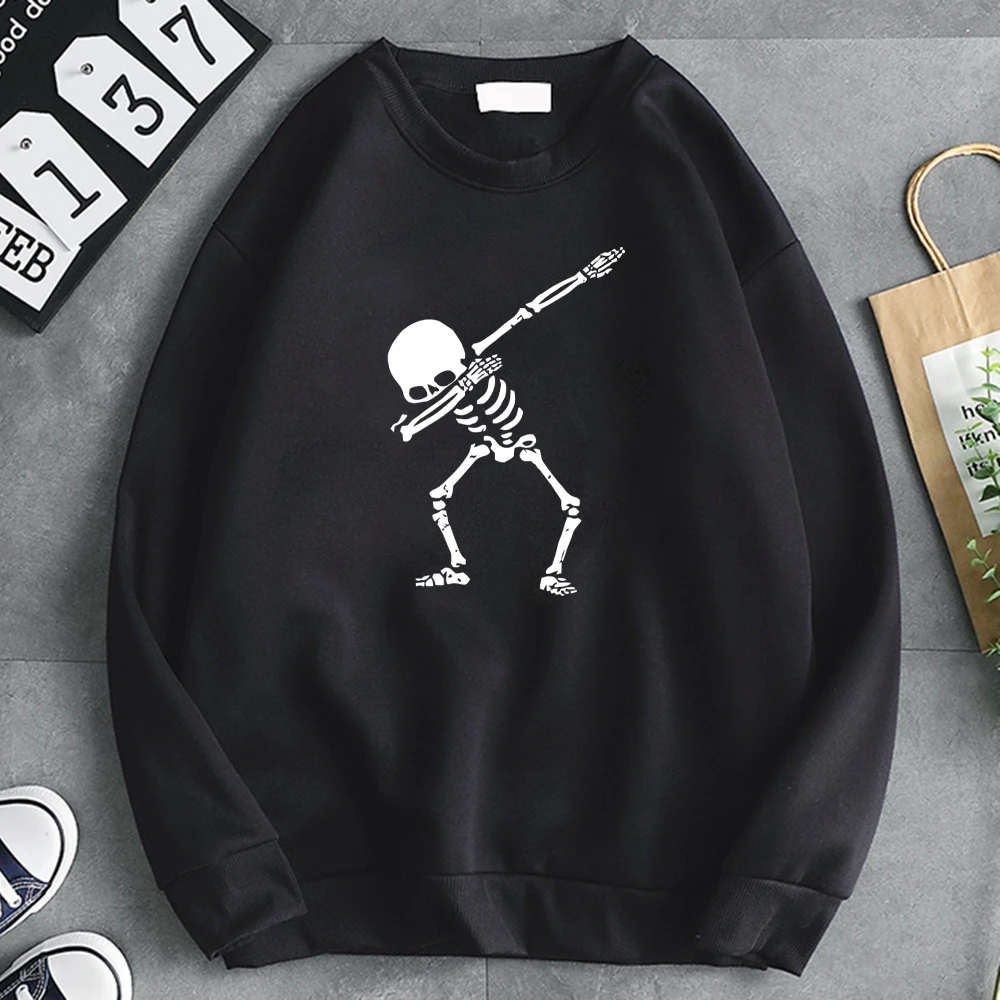 

Female Sweatshirts keleton Soldier Making Dab Gesture Cartoon Print Sweatshirts Funny Women Oversized Casual Tops Kawaii Clothes