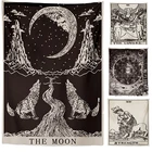 Настенный подвесной гобелен в стиле ночной фантазии, хиппи, луна, гобелен, расшитый звездами, мандала, астрология, гадание