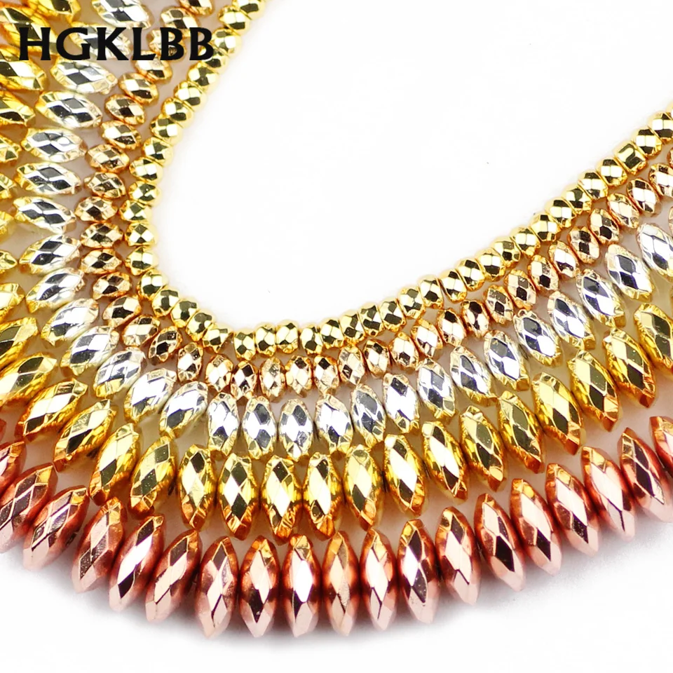 Граненые круглые бусины HGKLBB из гематита с розовым камнем ювелирные изделия