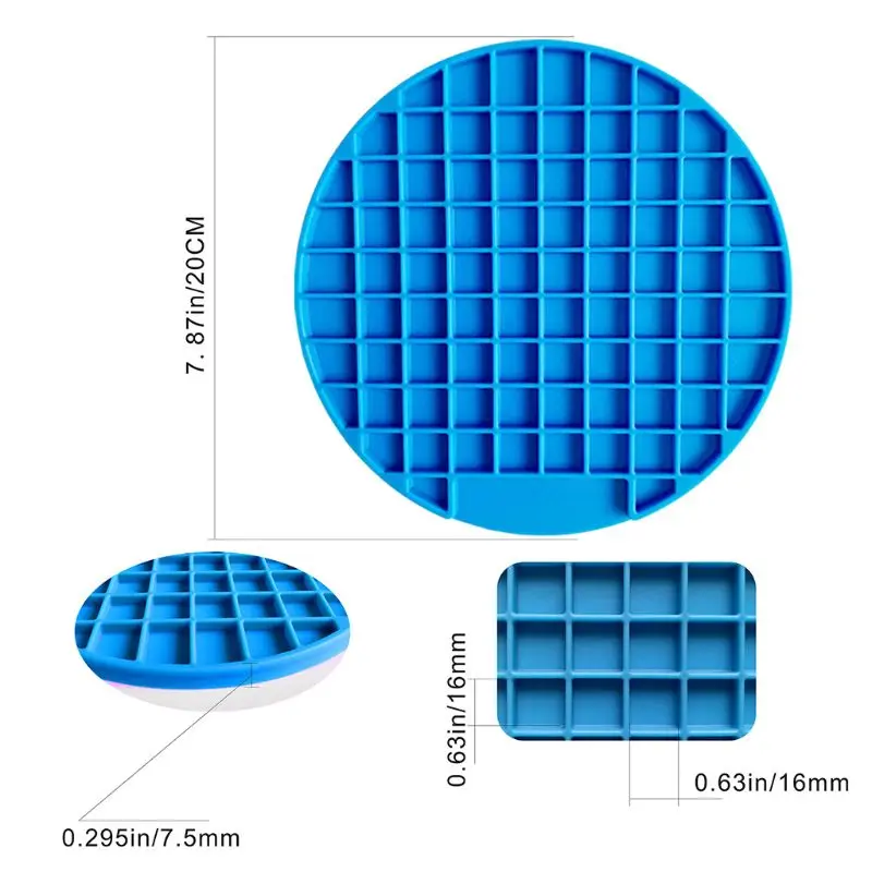 

Pet supplies are easy to clean, round slow feeder silicone mat, combing non-slip licking mat, cat and dog food bowl