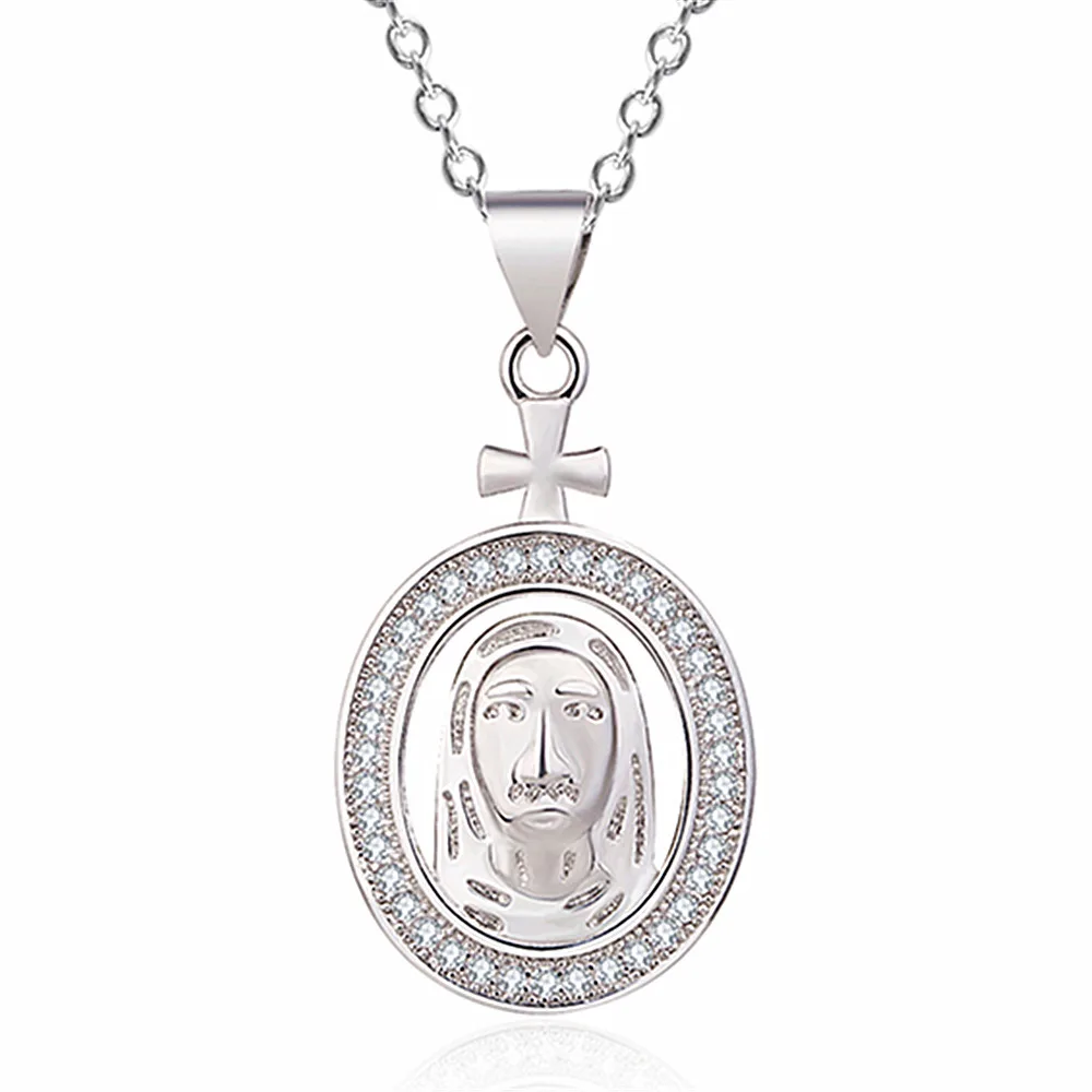 

Trendy Gold Jesus Cross Crystal Pendant Necklace For Women Jewelry Men Charm S Choker Necklaces Men Lady Party Accessories