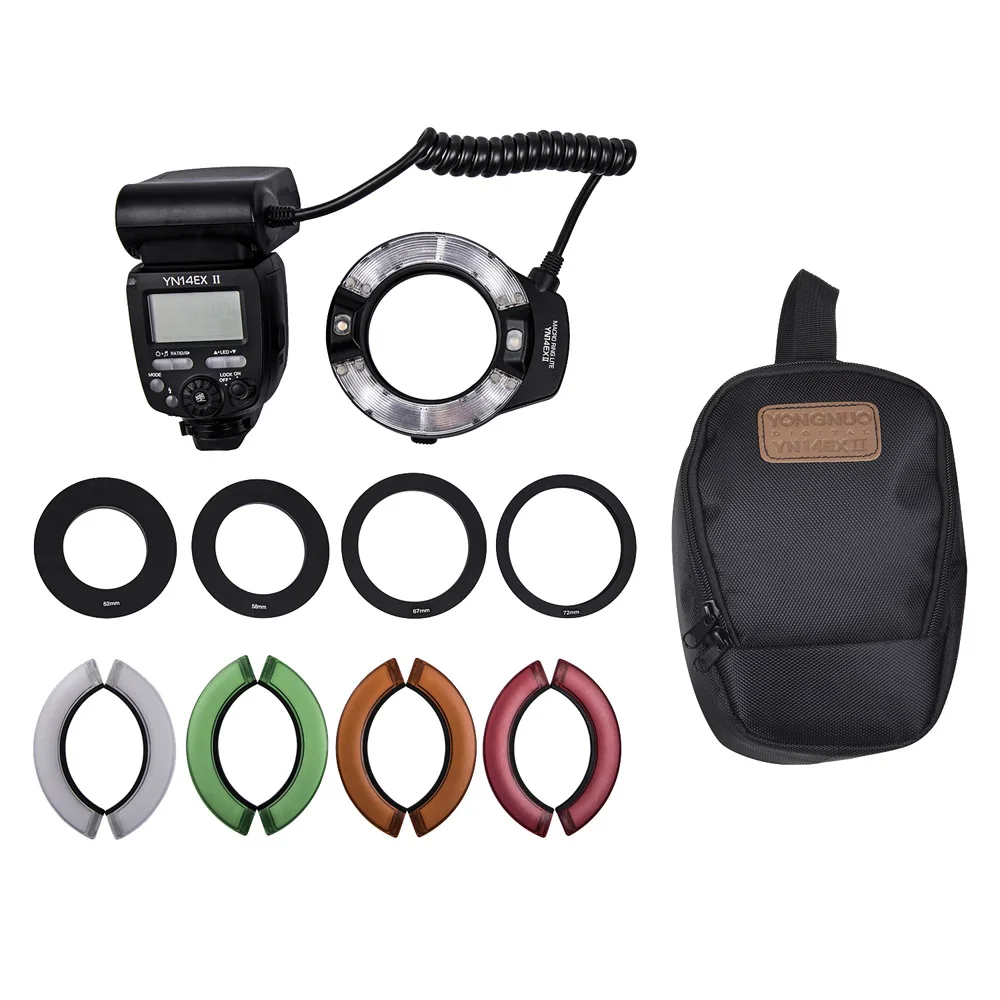 YONGNUO YN14-EX / YN-14EX II TTL YN14EX светодиодная Кольцевая вспышка Speedlite светильник камер Canon
