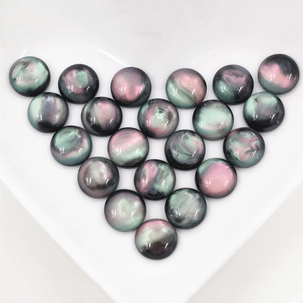 Новая мода 20 шт 10 мм черный цвет плоский задник Кабошоны Камея G6-38 | Украшения и