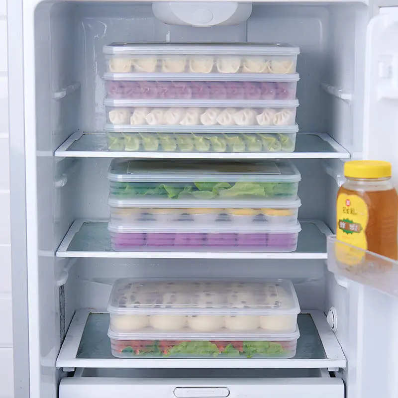 Кухонный Контейнер для пельменей домашняя прозрачная фотография холодильник