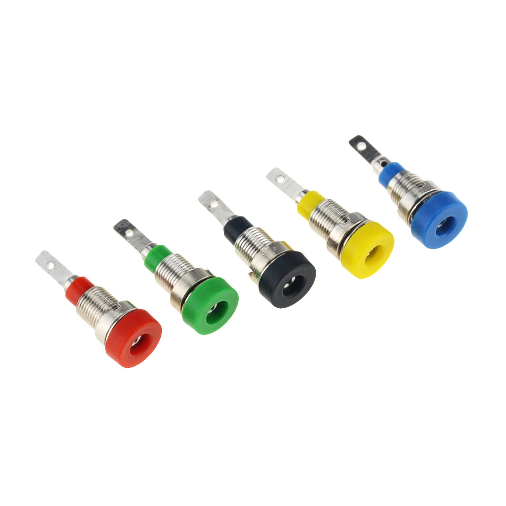 5 шт. 10 А Красочные 2 мм вилки типа банан изолированные клеммы питания вилка