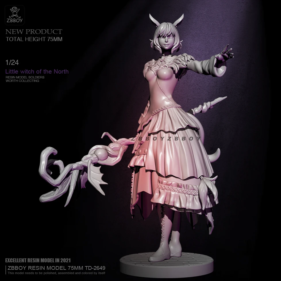 

H75mm 1/24 Resin model kits figure colorless and self-assembled TD-2649