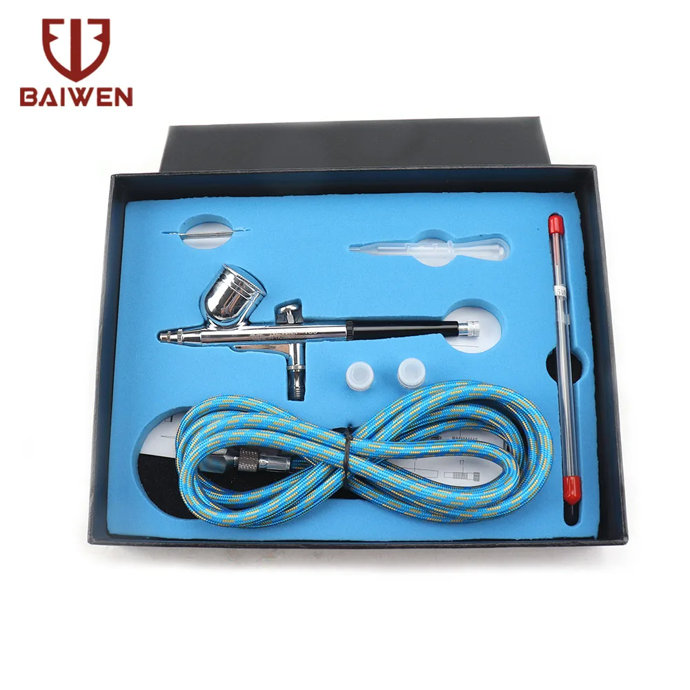 

Пневматический аэрограф SI FANG с насадками 0,2 мм, 0,3 мм, 0,5 мм