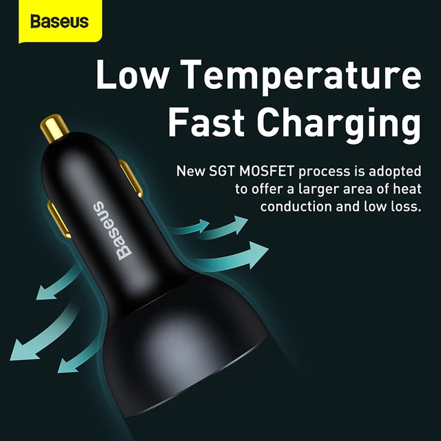 Baseus 160W Car Charger Quick Charge QC 5.0 4.0 3.0 PD Charger For Macbook iPad Pro Laptop USB Type C Charger For iPhone Xiaomi 6