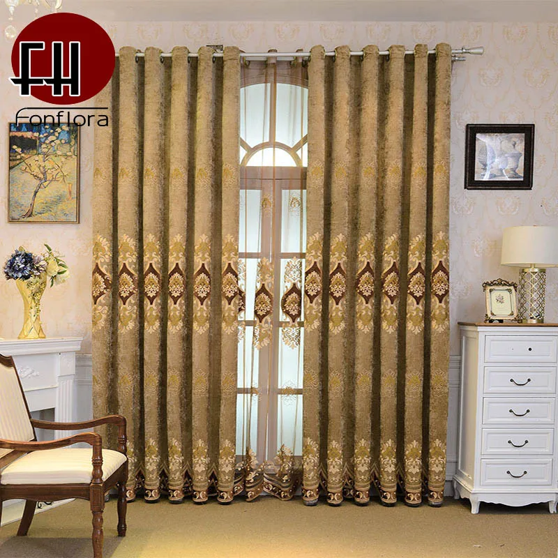 Европейский стиль затемненные шторы для гостиной роскошные вышитые спальни