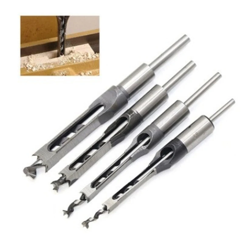 

Woodworking Square Hole Mortise Bit High Speed Steel Woodworking Hole Saw Mortise Chisel Bit Twist Drill Tool