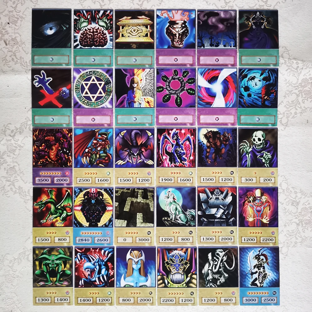 Карточки в стиле аниме Yu-Gi-Oh 100 шт. голубые глаза темный маг экзодия обелиск слизер