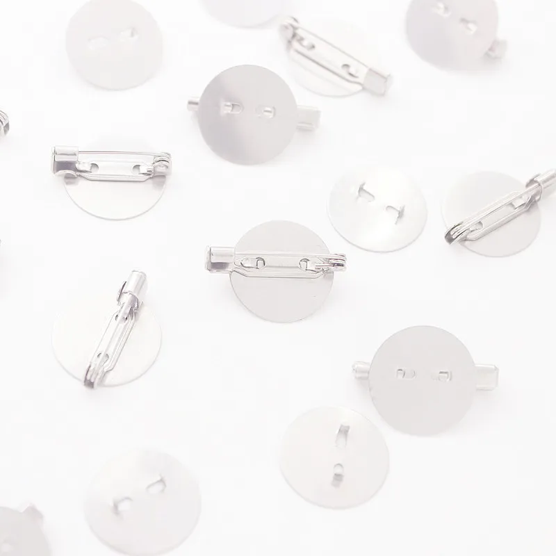 Основа для броши из нержавеющей стали с 18 мм пустыми лотками 10 шт.|Ювелирная