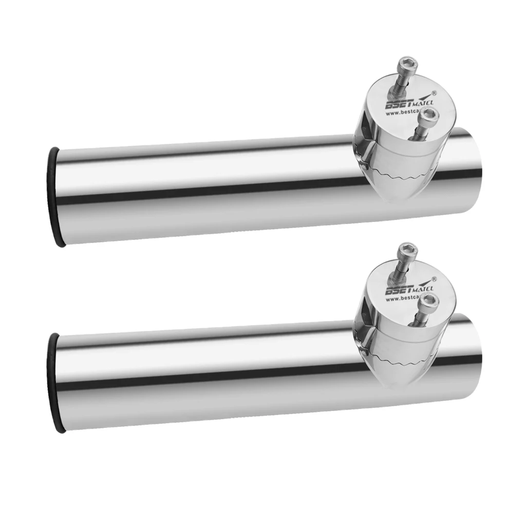 

2*Marine Boat Fishing Rod Holder 316 Stain Steel Clamp-on 19mm to 32mm Kayak