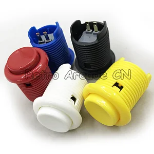 Бесплатная доставка 100 шт 28 мм Монтажное отверстие вогнутая Кнопка встроенный маленький микропереключатель для аркадной игровой машины