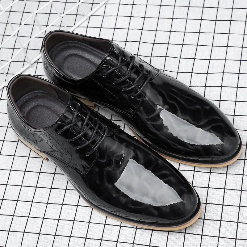 Мужская повседневная обувь большие размеры 37-48 Повседневная Деловая кожаная для