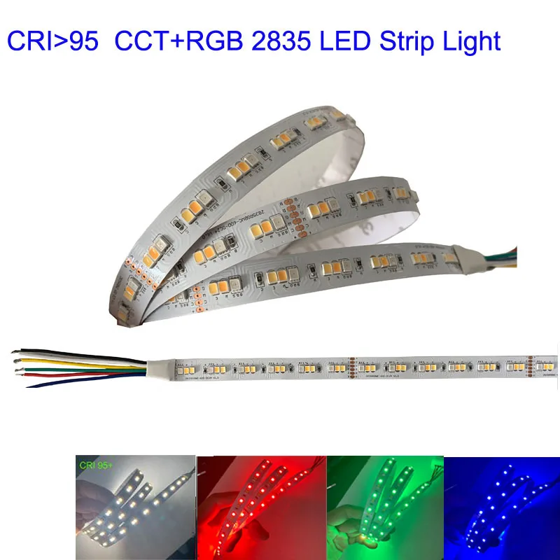 Светодиодные полосы с высокой теплой белой подсветильник кой 95 RGB + CCT 24V RGBW RGBWW для