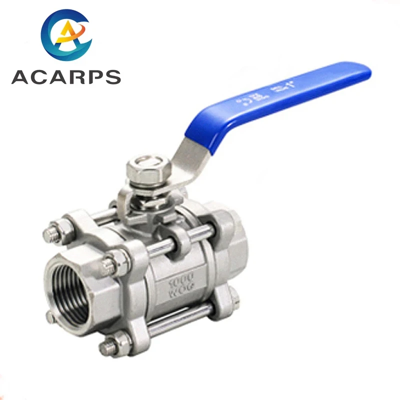 Шаровой кран из нержавеющей стали с резьбой BSP 1/2 дюйма 3/4 1 дюйм 2 шаровой трех