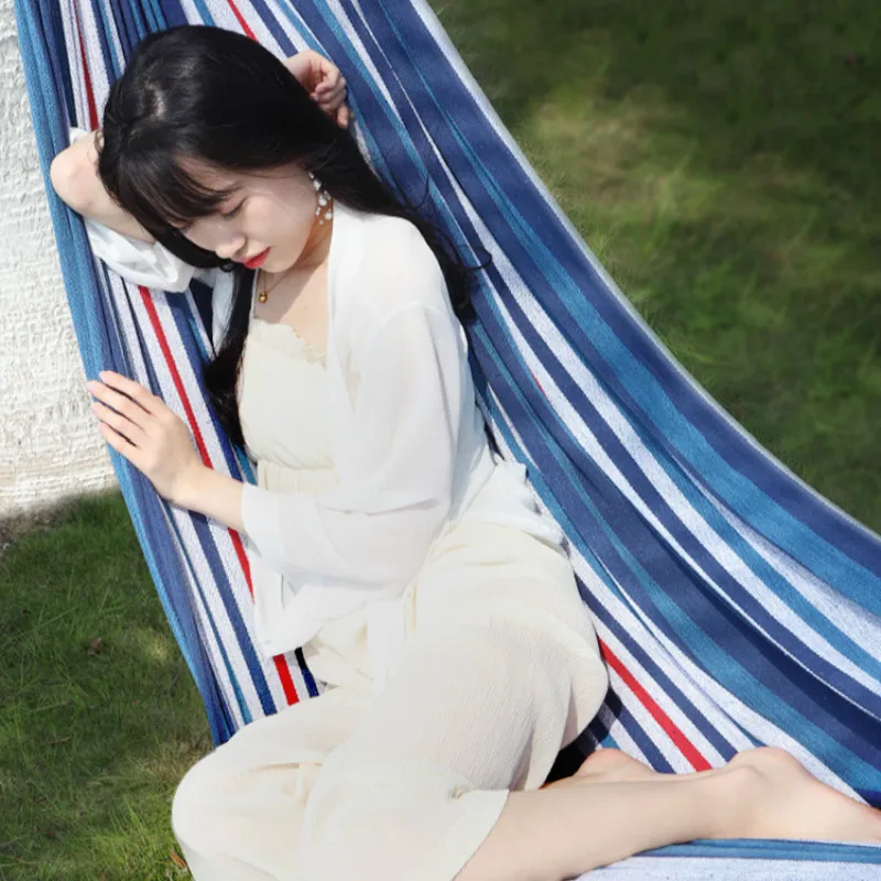 Jual Portable Hammock Double Orang Kanvas Hanging Bed Outdoor Dengan Kelambu Anti Kursi Gantung Tempat Tidur Gantung Dewasa Rumah Perjalanan Camping Ayunan