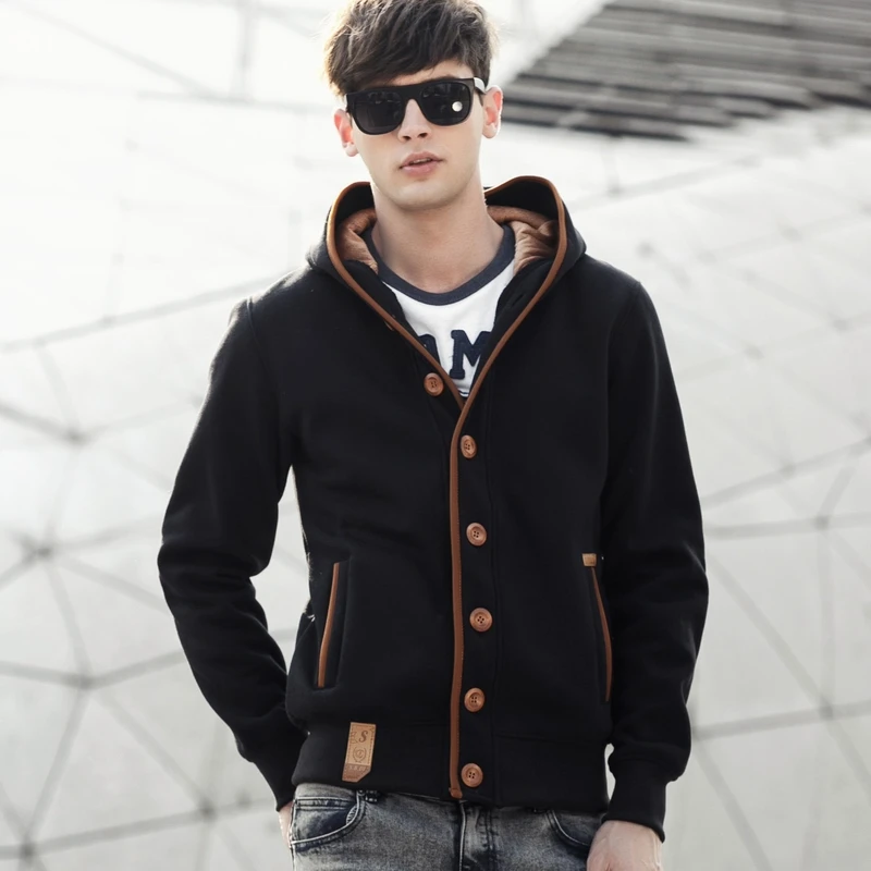 Winter Casual Hooded Sweatshirt Cadigan 