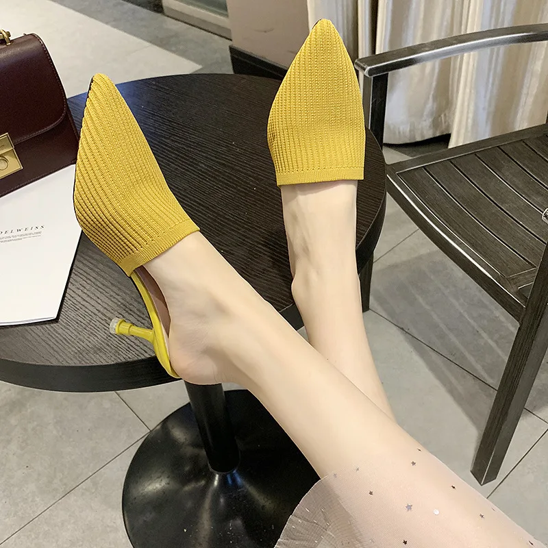 

Women Slippers Fashion Pointed Flat Shoes 2021 Summer Solid Color Simplicity Slip on Leisure Ladies External Wear Women Shoes