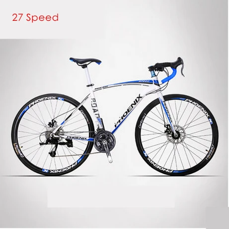 B blue white Бренд 700CC 18/21/27 скоростей углеродистая сталь 52 см рамки изогнутая ручка Дорожный велосипед Открытый bicicleta велосипедные гоночный велосипед - Цвет: B blue white