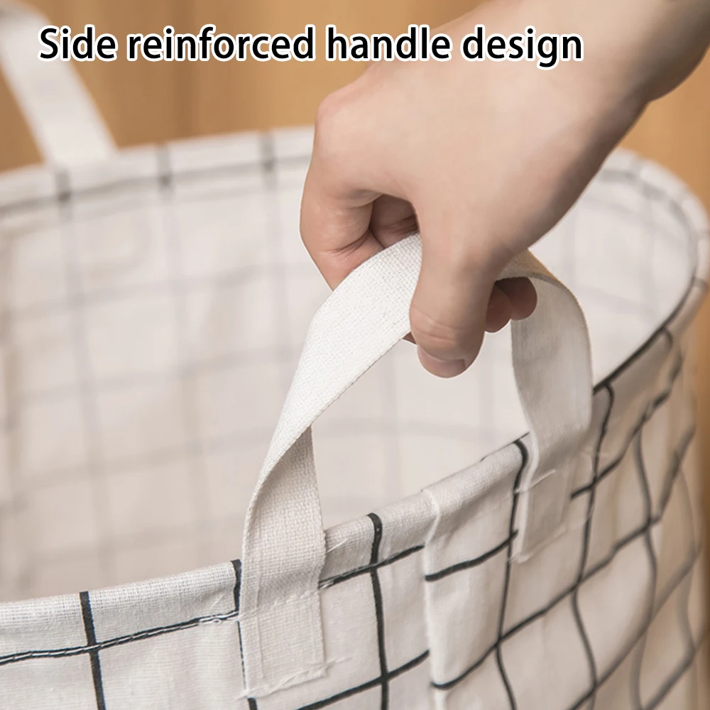 

Large Capacity Waterproof Clothes Storage Bag Folding Laundry Basket with Handle Sundries Organizer for Children Toy Clothes