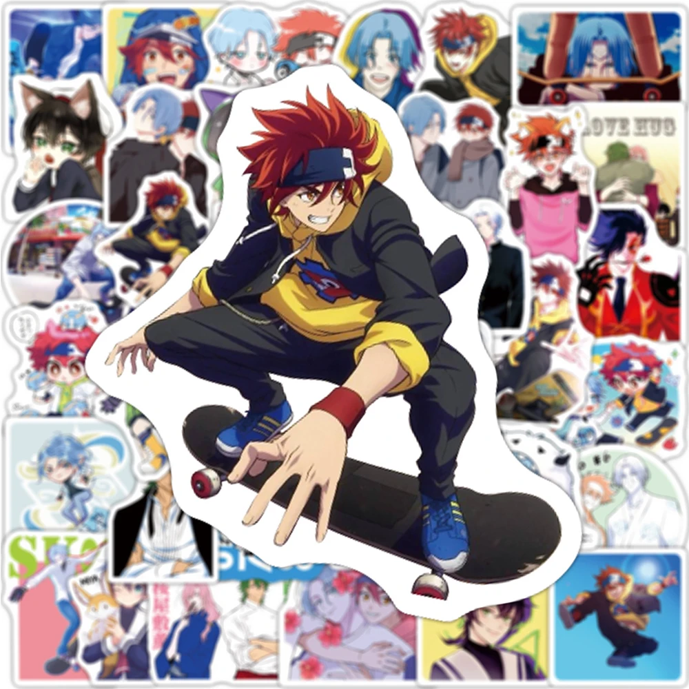 

2 Styles 50pc/set Anime SK8 The Infinity Sticker Cosplay Prop Cartoon Waterproof Stickers