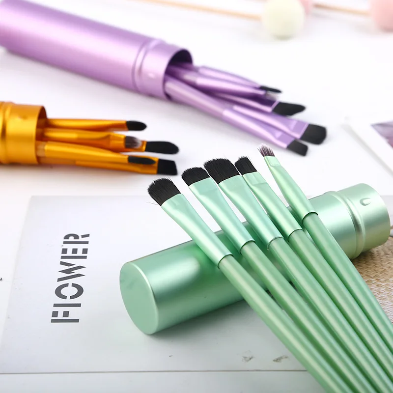 

Mini Eye Makeup Brushes 5pcs Professional Portable Eyeliner Eyebrow Lip Make Up kit Set Smudge Eyeshadow