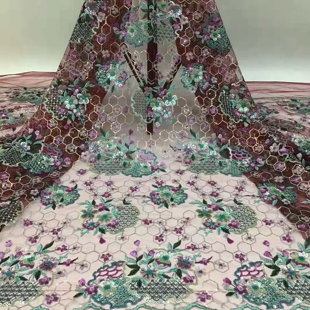 

Высокое качество ткани с пайетками/вышивка французский сетка тюль в нигерийском стиле ткани/вечернее платье для девочек на свадьбу, вечерн...