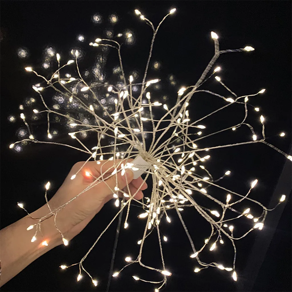 Подвесной светильник Starburst 120 светодиодов медная гирлянда для фейерверков DIY