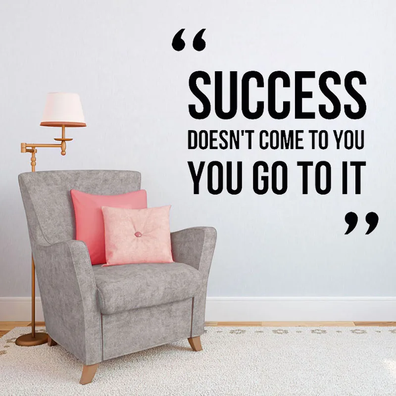 Success You Go To It Настенная Наклейка для офиса арт фрески съемные настенные декорации