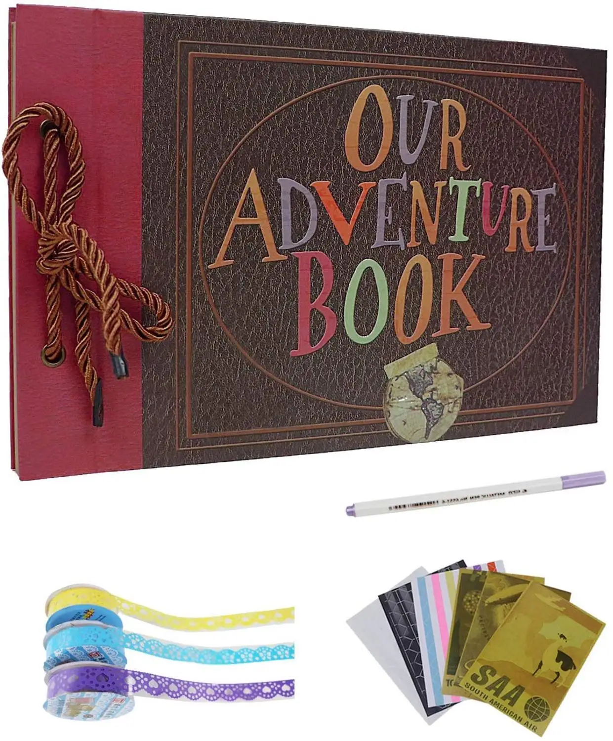 

Our Adventure Book Photo Album Pixar Up Family Scrapbook Handmade DIY Vintage Album Kit Gift for Valentine's Day Birthday