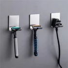 Держатель для бритвы, крючок для бритвы в ванную комнату, подставка, самоклеящаяся подставка из нержавеющей стали, сверхпрочный полезный крючок для хранения, кухонный Органайзер