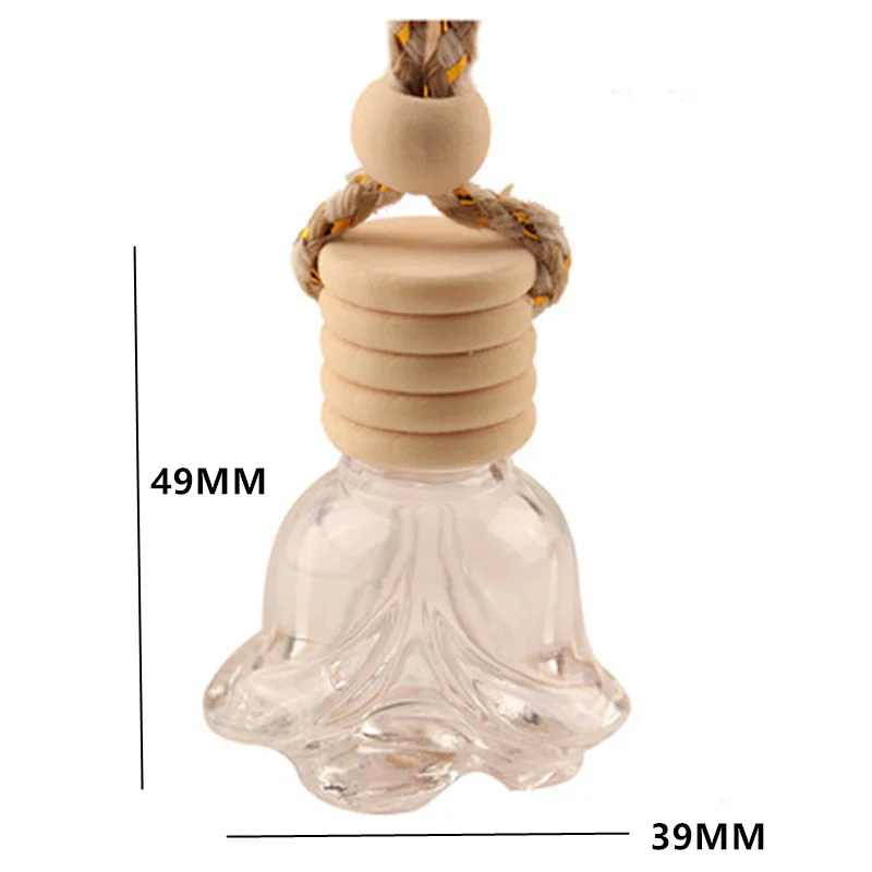 

1 Pcs Car Perfume Pendant Empty Glass Bottle for Essential Oils Air Freshener Hanging Auto Perfume Diffuser Interior Ornaments