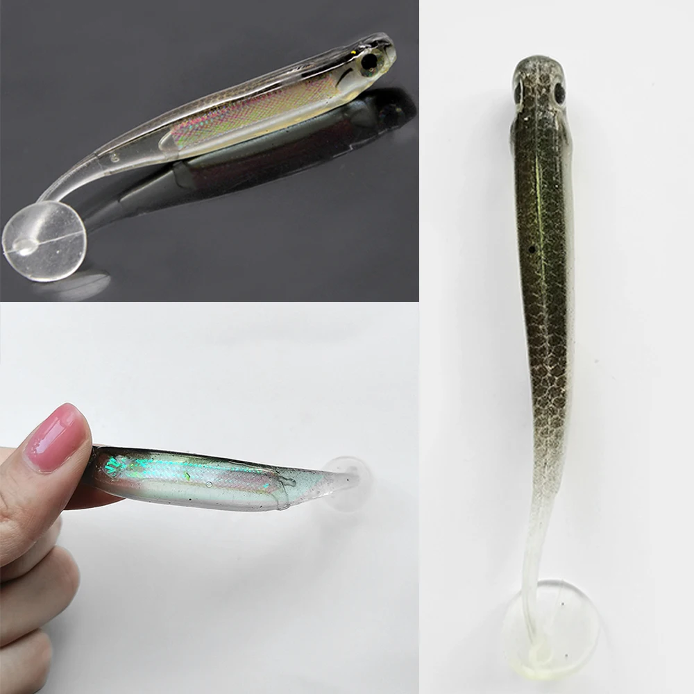 5 шт Мягкие блесны для рыбалки (9 см) 5g воблеры силиконовый Swimbait 3D глаза T Хвост