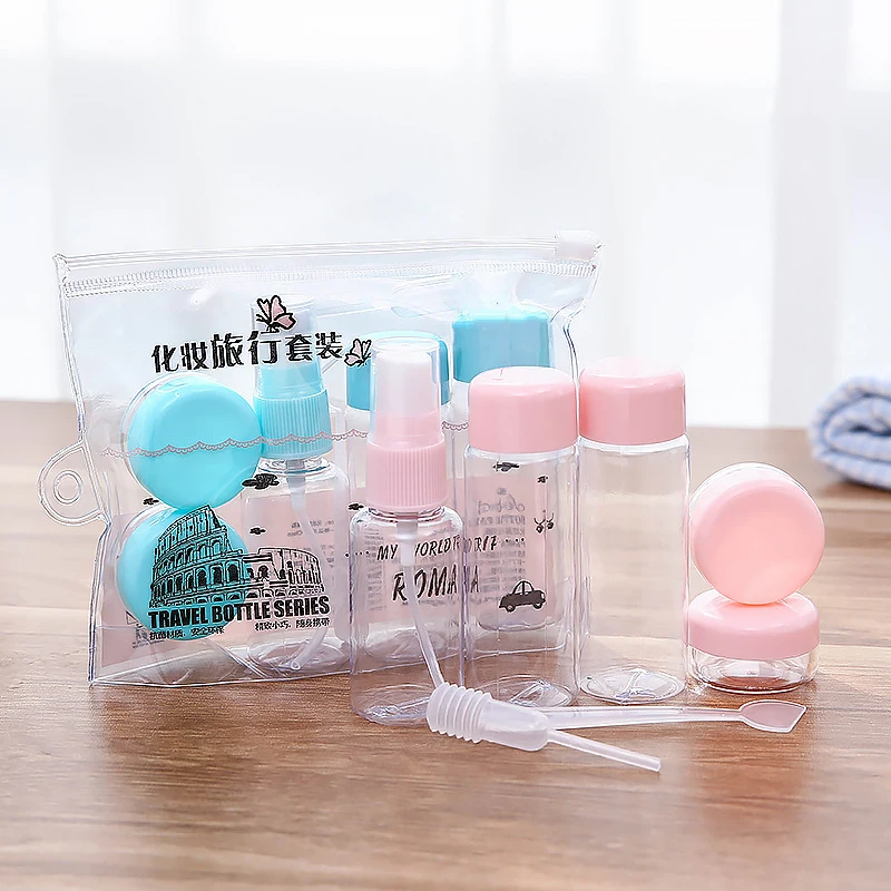 7 шт./компл. дорожный мини Косметический Горшок для макияжа бутылочки крема лица